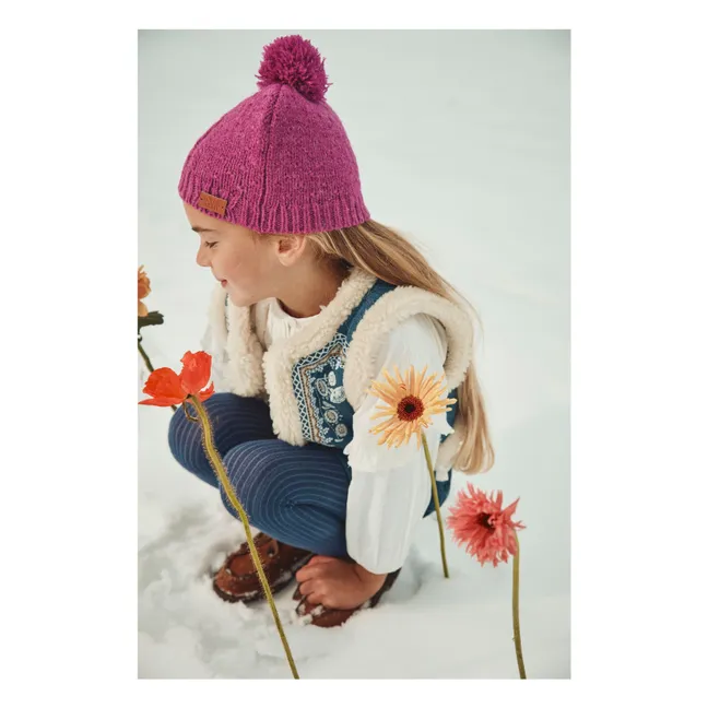 Bonnet Pompon Laine | Framboise