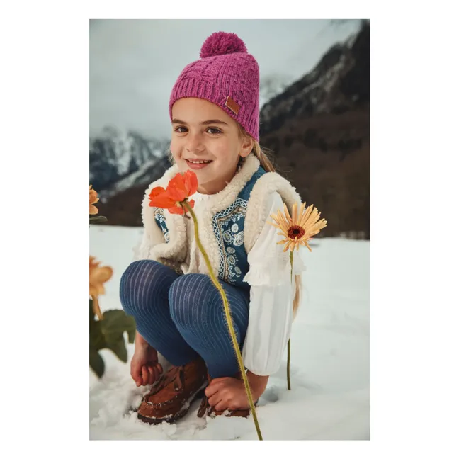 Bonnet Pompon Laine | Framboise