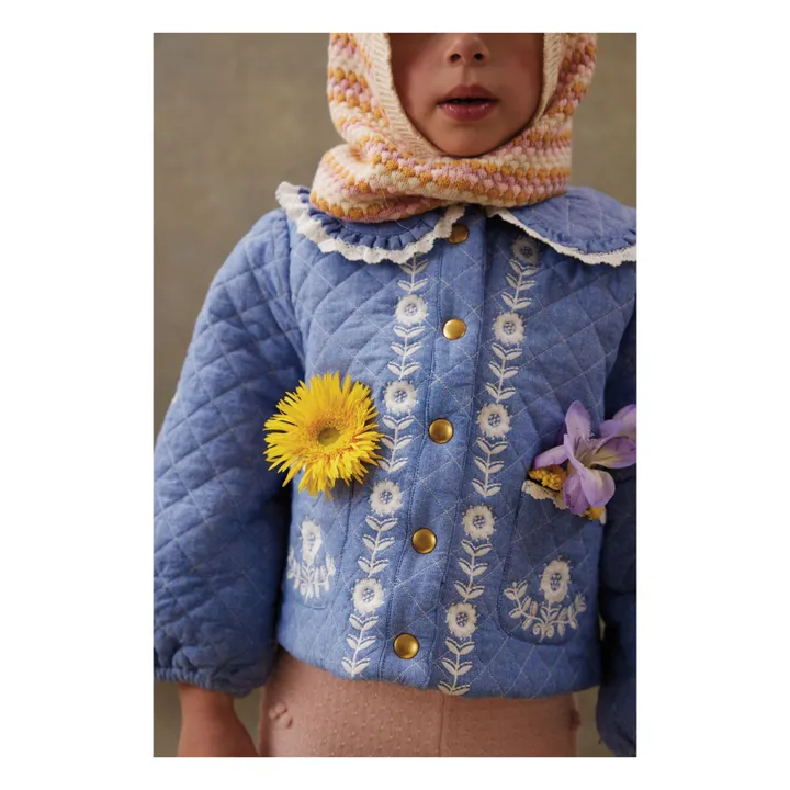 Jouliana Organic Cotton Chambray Coat | Blue- Product image n°2