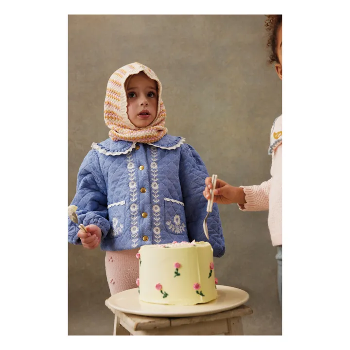 Jouliana Organic Cotton Chambray Coat | Blue- Product image n°1
