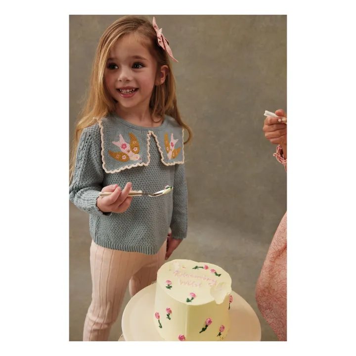 Jersey de cuello grande Rilda | Azul Gris- Imagen del producto n°2