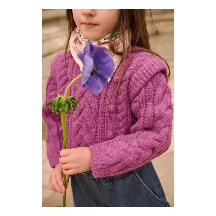 Jersey de lana por cable Anikalia | Framboise- Imagen del producto n°2