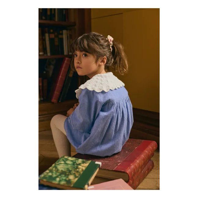 Robe Hyacinte Coton Bio | Bleu jean