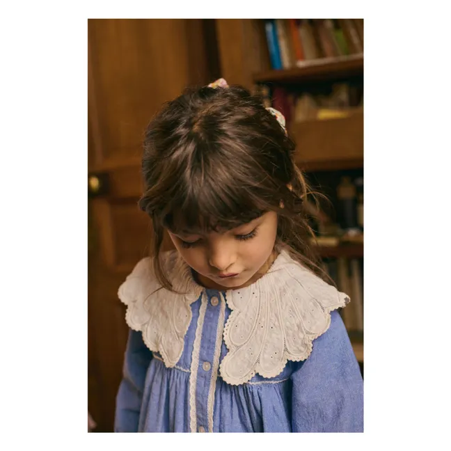 Robe Hyacinte Coton Bio | Bleu jean