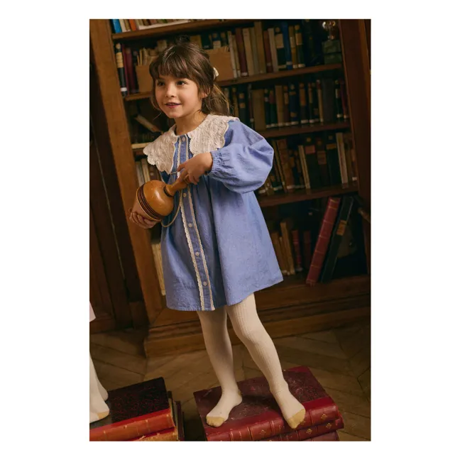 Robe Hyacinte Coton Bio | Bleu jean