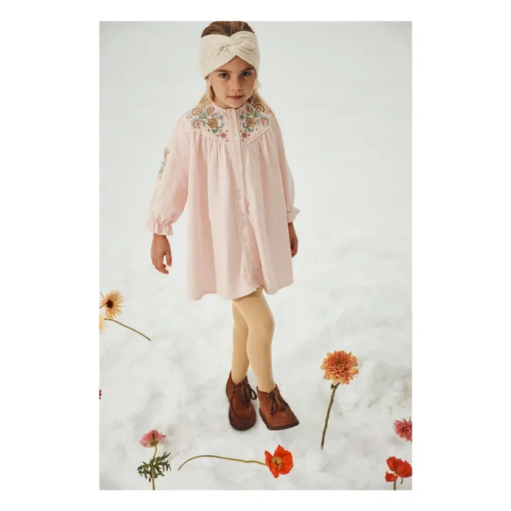 Floriane Vestido de pana fina | Rosa Pálido- Imagen del producto n°2
