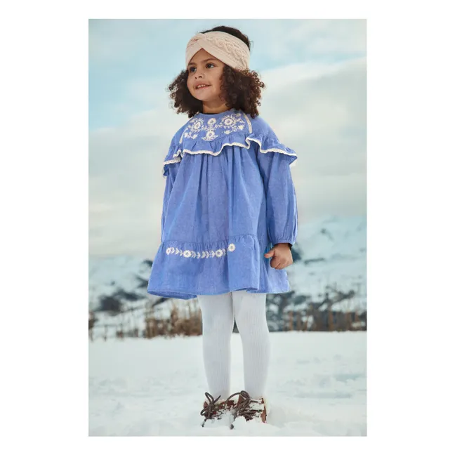 Vestido de algodón orgánico Orana | Vaquero