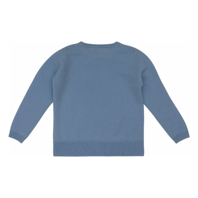 Billy Cashmere sweater | Grey blue