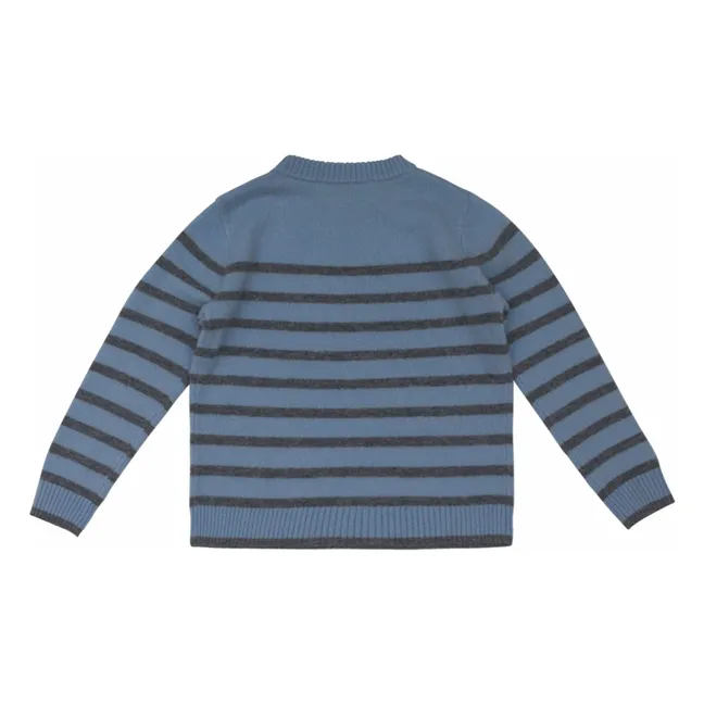 Obay Cashmere sweater | Grey blue