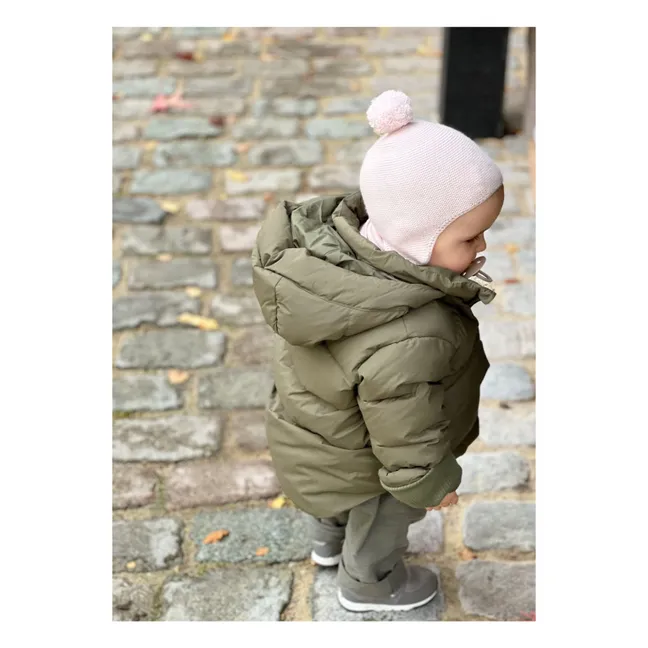 Bonnet Pom Pom Cachemire | Rose pâle