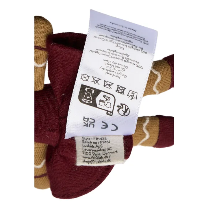 Peluche Pain d'Epices  | Rouge- Image produit n°4