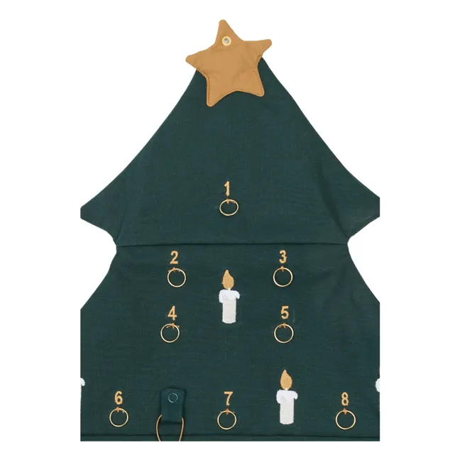 Calendario dell'avvento in abete | Verde scuro