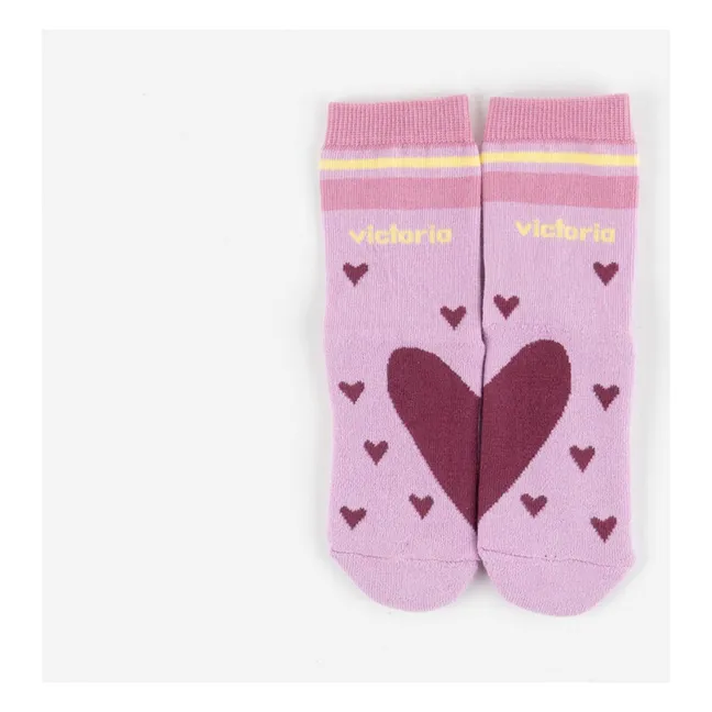 Chaussettes Cœurs | Rose