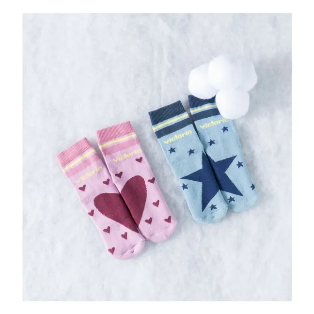 Chaussettes Cœurs | Rose