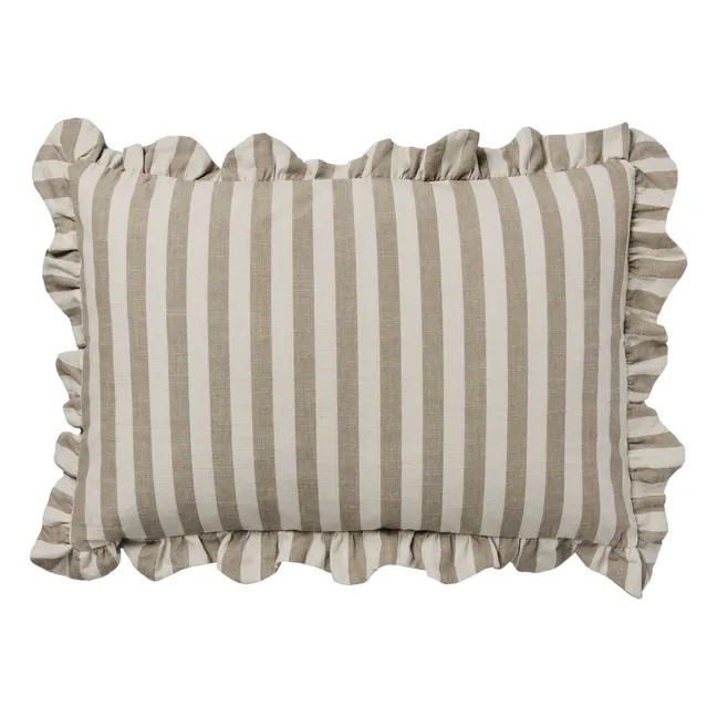 Housse de coussin rectangulaire Ina | Marron