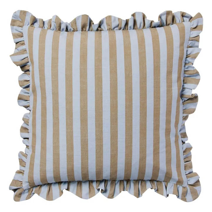Ina square cushion cover | Blue- Product image n°0