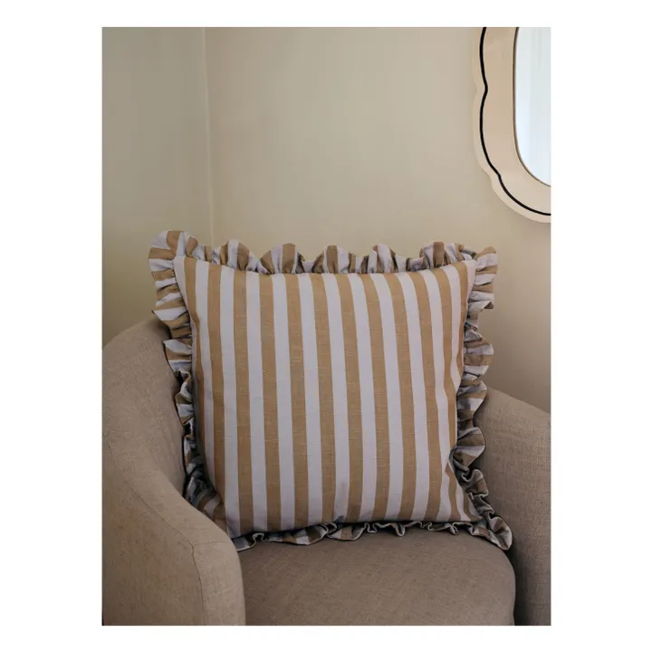 Ina square cushion cover | Blue- Product image n°1