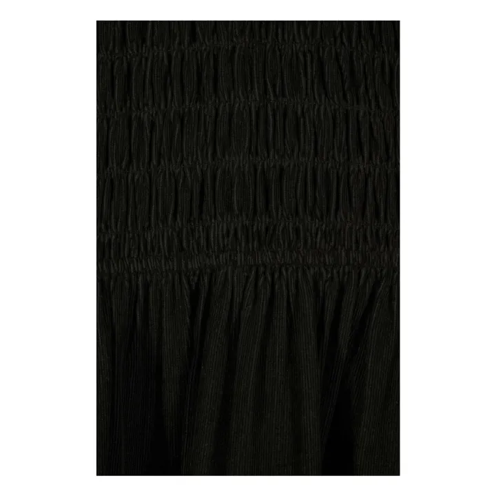 Robe Courte Aleria Velours Côtelé | Noir- Image produit n°3