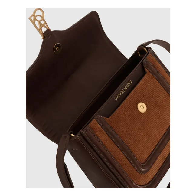 Noah Corduroy and Leather Bag | Camel