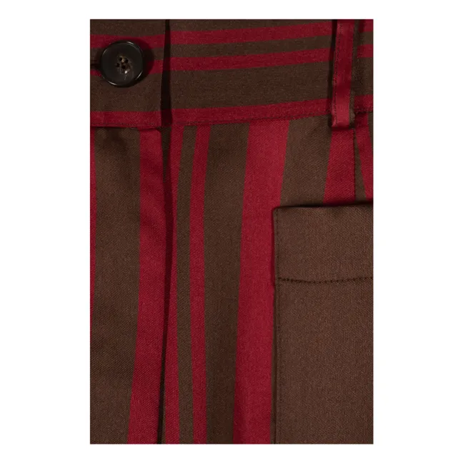 Niza Striped Pants | Brown