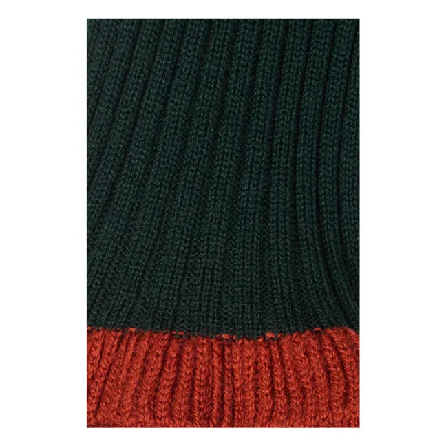 Vestido Magda de lana merina extrafina | Verde Oscuro