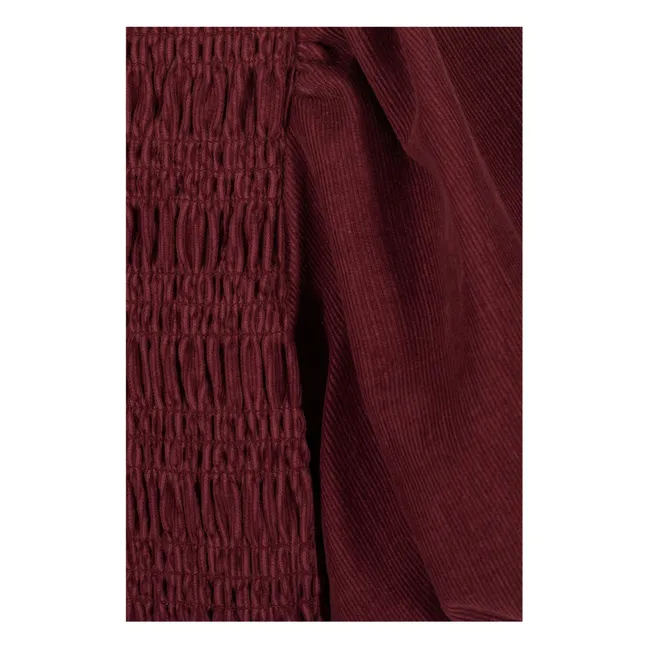 Blouse Baila Velours Côtelé | Bordeaux