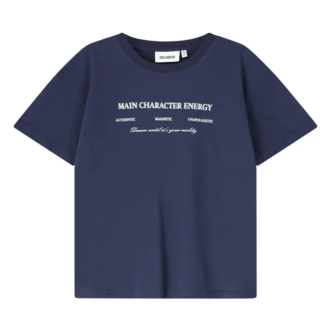 T-shirt Main Character Coton Bio | Bleu marine