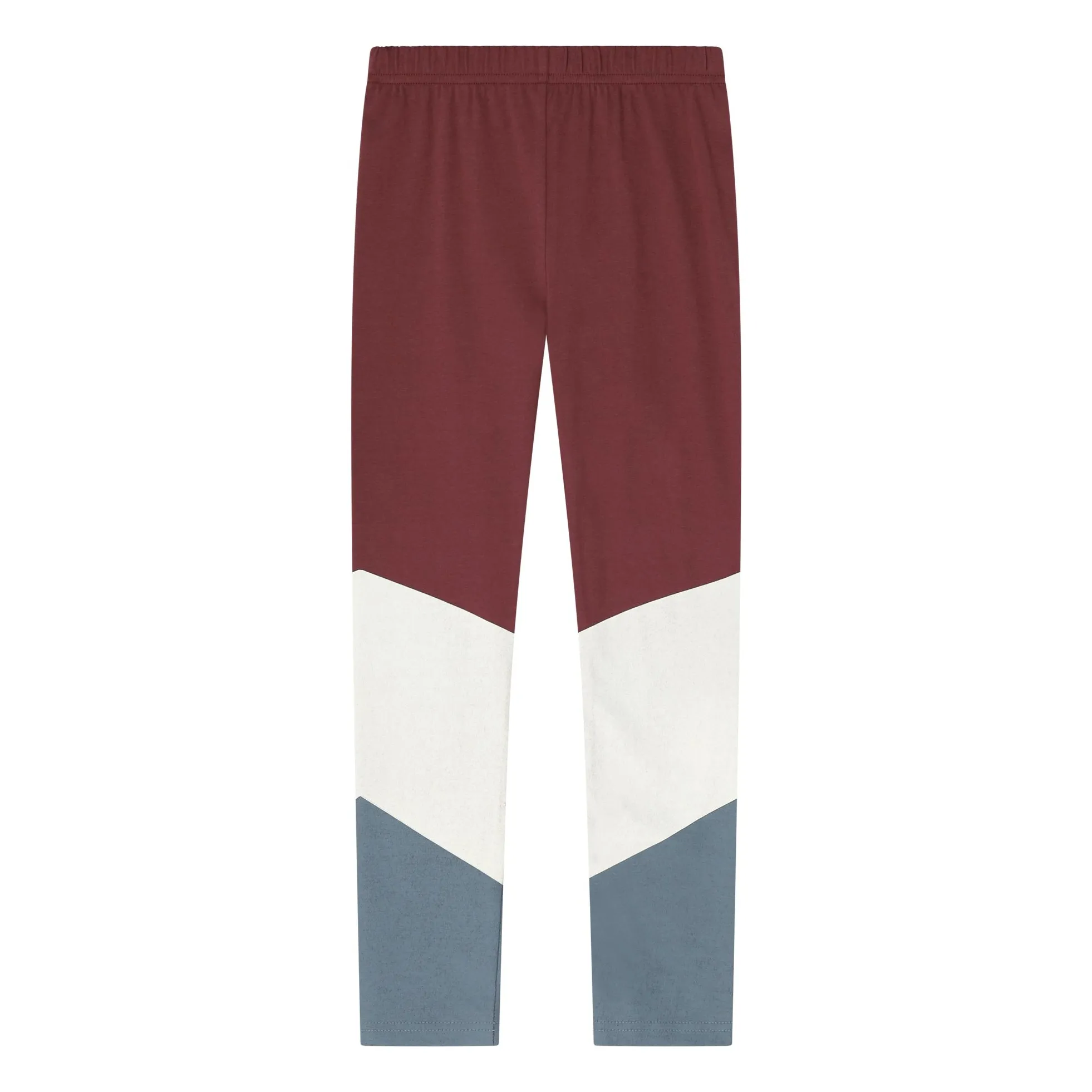 Cos I Said So Girls Burgundy Colorblock Organic Cotton Legging