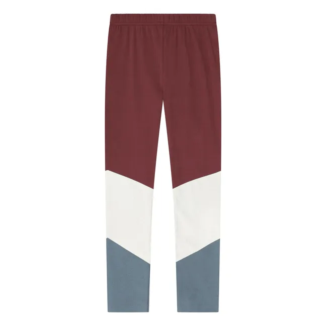 Legging Colorblock Coton Bio | Bordeaux