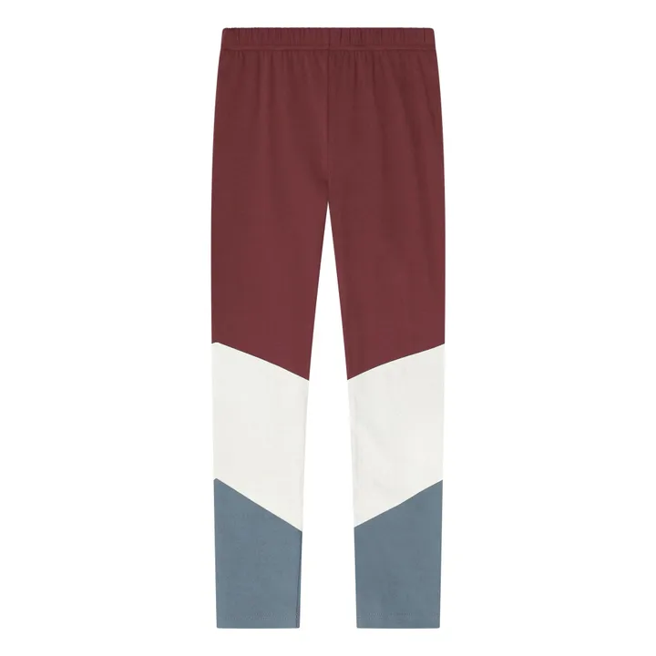 Legging Colorblock Coton Bio | Bordeaux- Image produit n°0