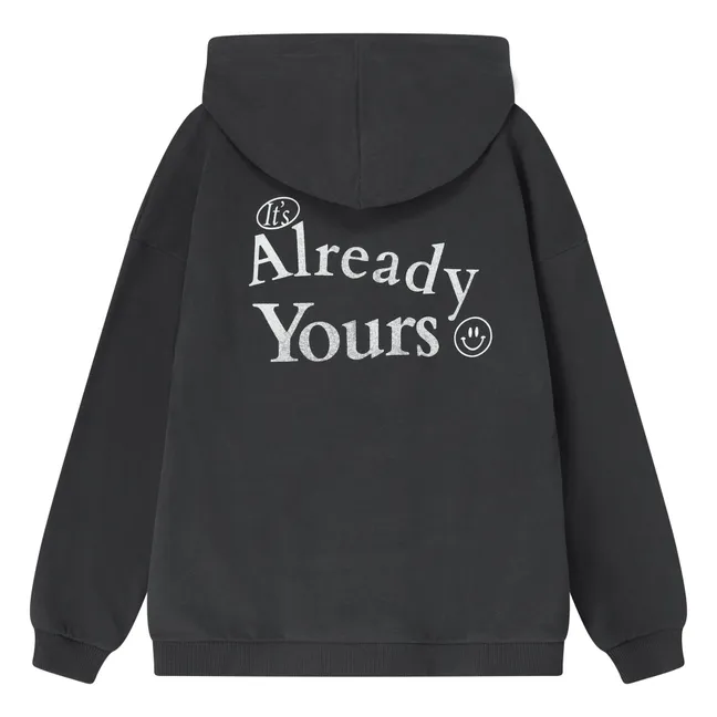 Already Yours Smiley Sweat Algodón orgánico | Negro