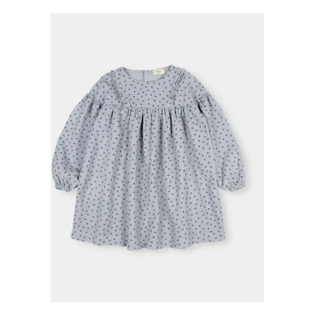 Robe Soft Velours Côtelé Coton Bio | Bleu gris