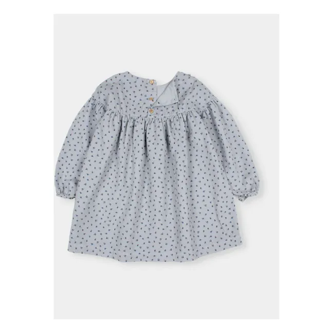 Robe Soft Velours Côtelé Coton Bio | Bleu gris