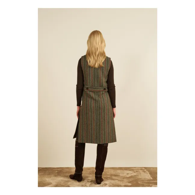 Veste Sans Manches Venice Rayée Laine | Gris