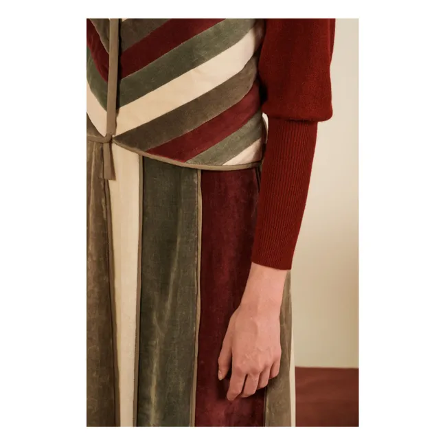 Sao Paulo Velvet skirt | Khaki