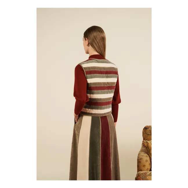 Sao Paulo Velvet skirt | Khaki