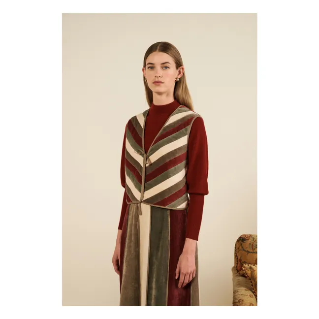 Sao Paulo Velvet skirt | Khaki