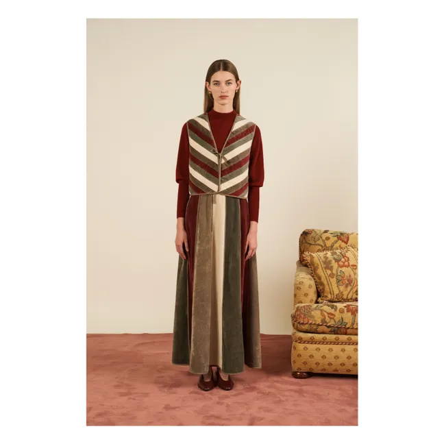 Sao Paulo Velvet skirt | Khaki