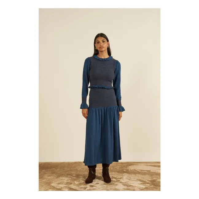 Owl Knit skirt | Navy blue