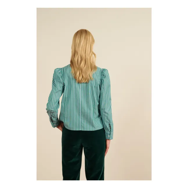 Blusa de rayas Iza | Verde