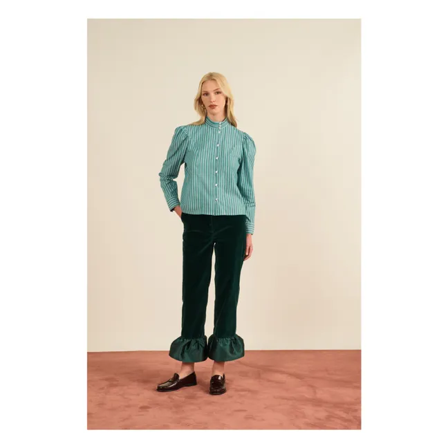 Blusa de rayas Iza | Verde