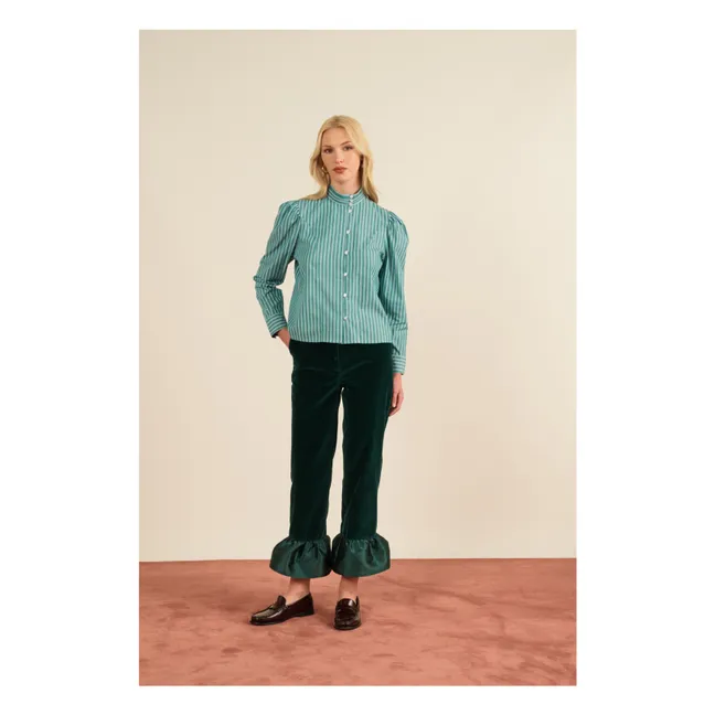 Camicetta a righe Iza | Verde