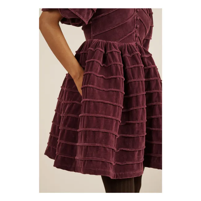 Daisy Velvet Dress | Lie de vin