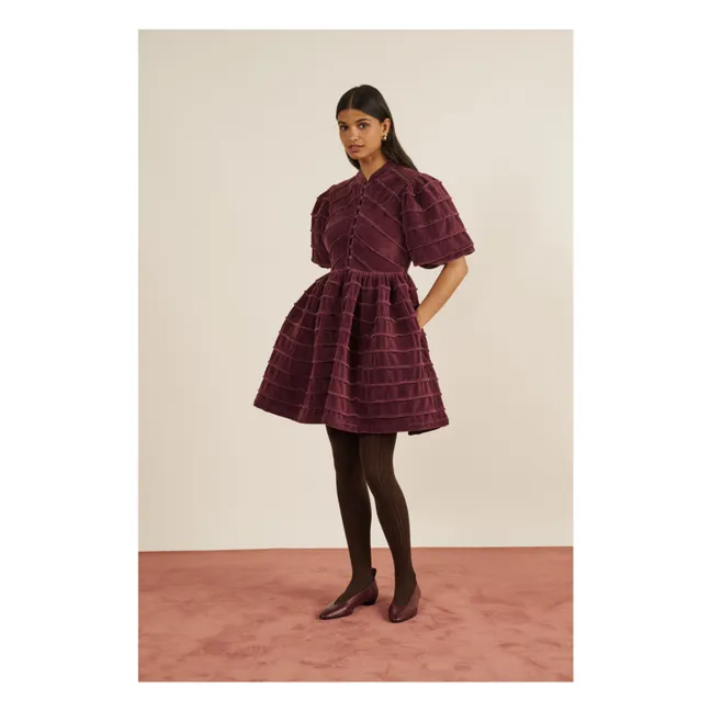 Daisy Velvet Dress | Lie de vin