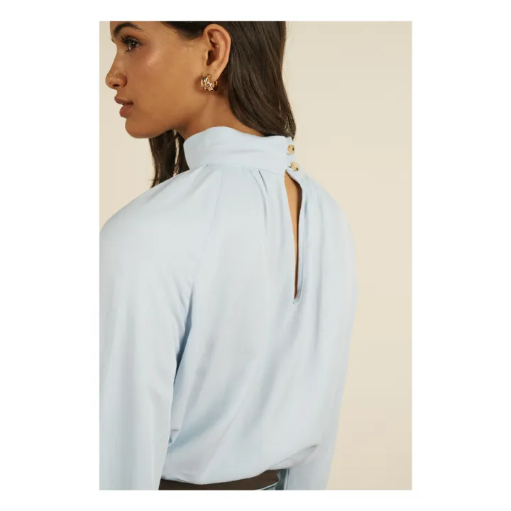 Blusa de fibra reciclada Bosco | Azul Cielo- Imagen del producto n°4