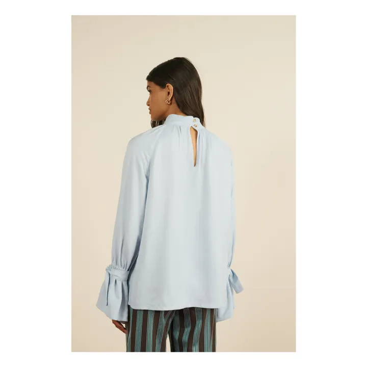 Blusa de fibra reciclada Bosco | Azul Cielo- Imagen del producto n°2