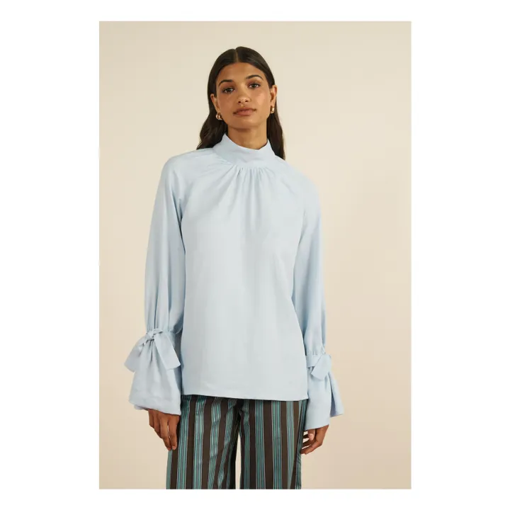 Blusa de fibra reciclada Bosco | Azul Cielo- Imagen del producto n°1