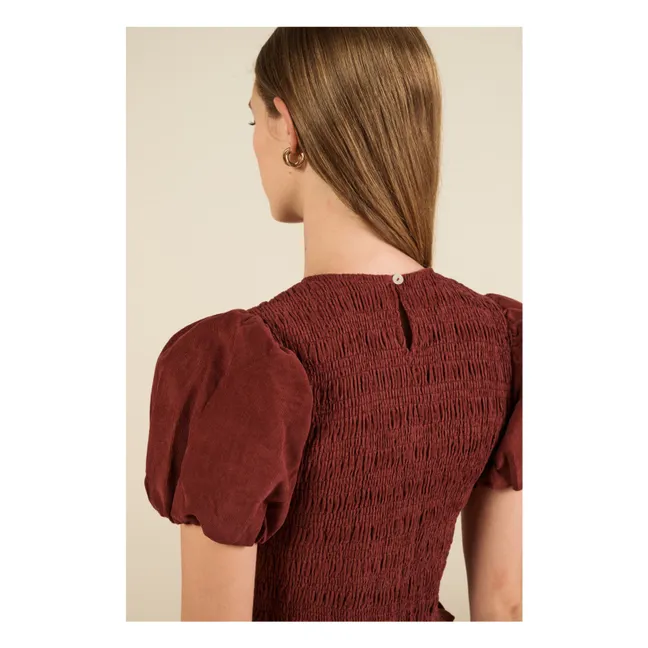 Blouse Baila Velours Côtelé | Bordeaux
