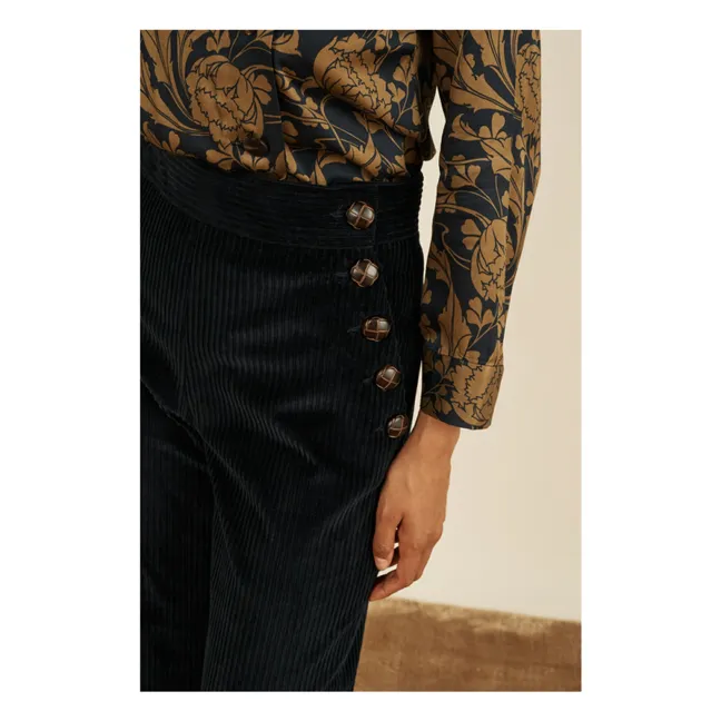 Pantalon Pablo Velours Côtelé | Noir