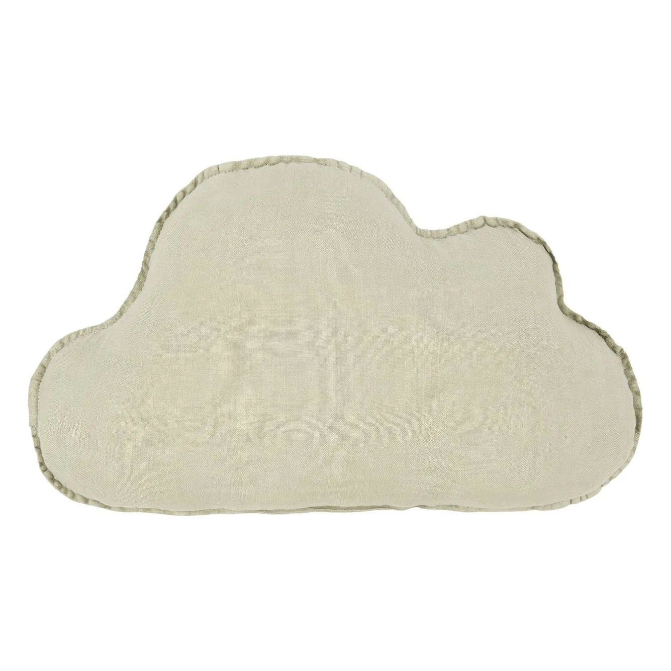 Nobodinoz Matcha Green Nuage Cushion - French Linen